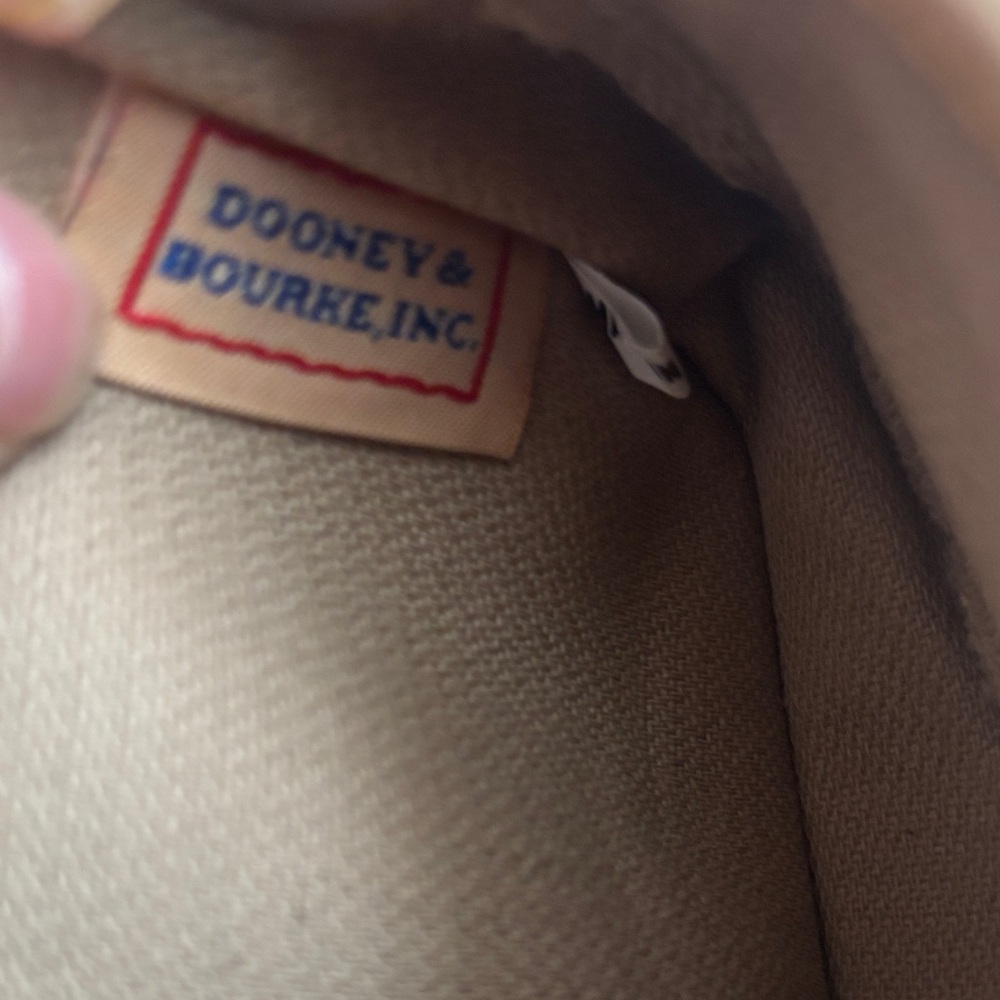 Dooney & Bourke Brown Satchel with Pouch, Key Chain and DustBag - Picture 13 of 16